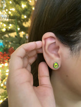 Load image into Gallery viewer, Avocado Heart-Shaped Pit Stud Earrings