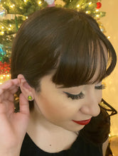 Load image into Gallery viewer, Avocado Heart-Shaped Pit Stud Earrings
