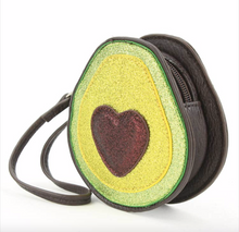 Load image into Gallery viewer, Glittery Avocado Wristlet - Side View