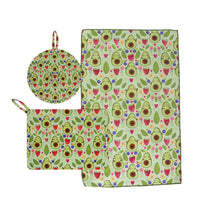 Load image into Gallery viewer, Avocado Kitchen Towel & Trivet Set