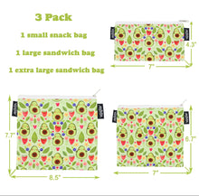 Load image into Gallery viewer, Avocado-Themed Sandwich & Snack Baggie Set