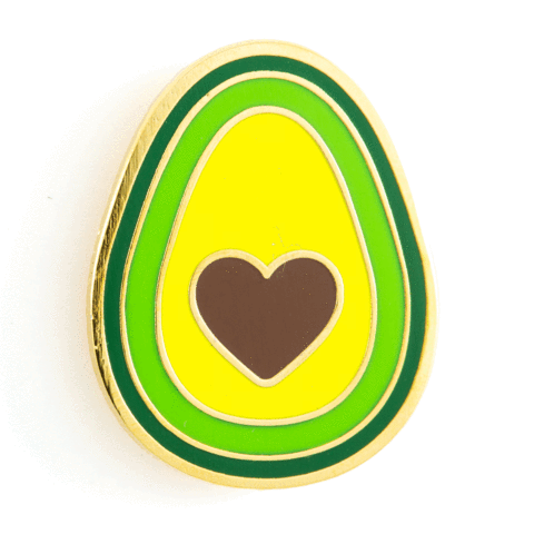 Avocado Heart-Pit Pin