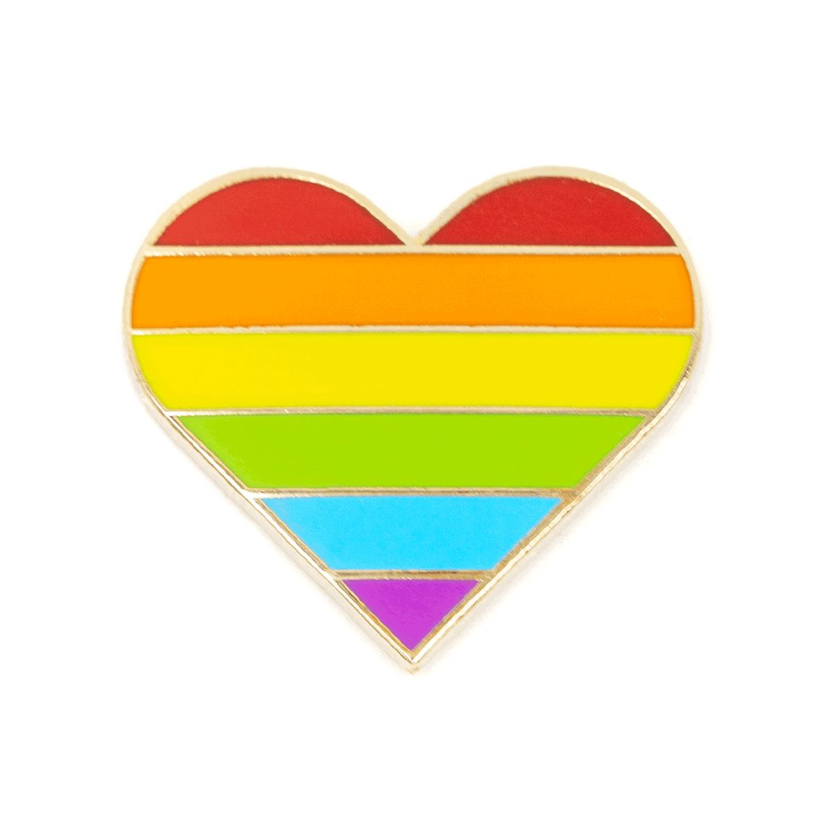 Rainbow Pride Heart Pin