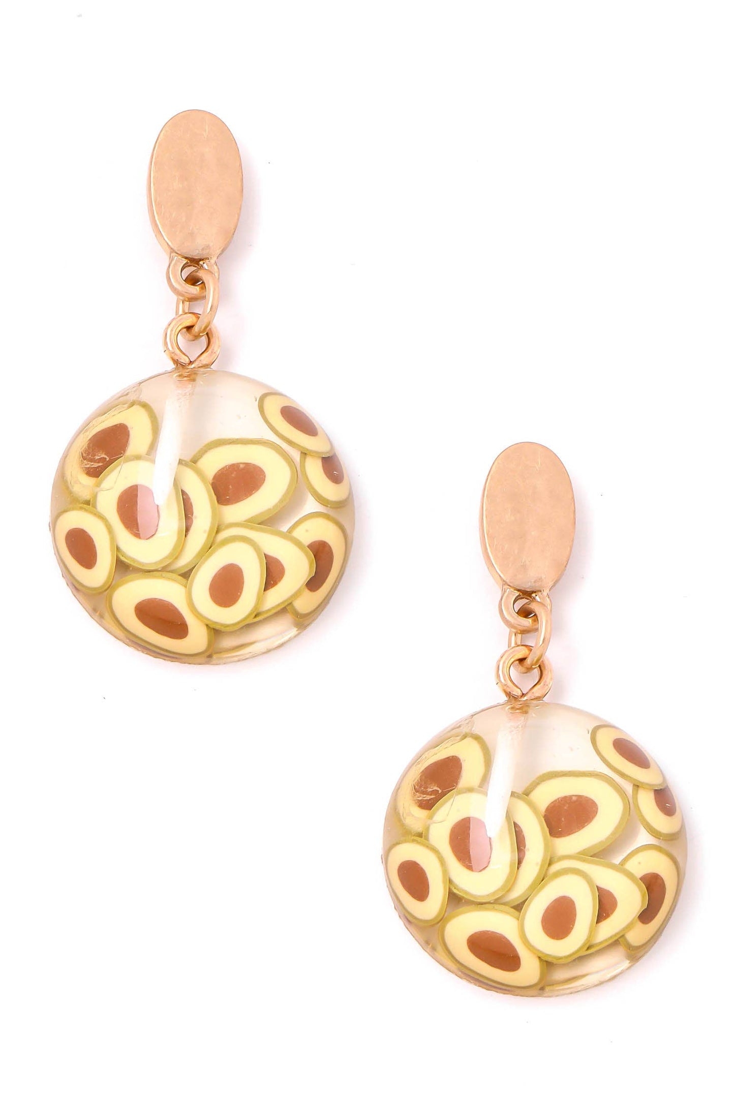 Avocado Resin Earrings