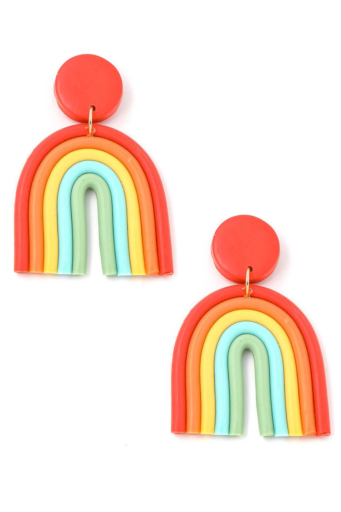 Rainbow Clay Earrings