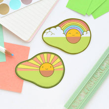 Load image into Gallery viewer, Avocado Rainbow + Sunrise Sticker Pack
