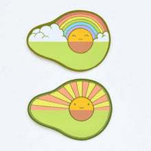 Load image into Gallery viewer, Avocado Rainbow + Sunrise Sticker Pack
