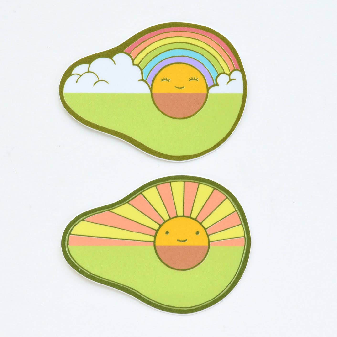 Avocado Rainbow + Sunrise Sticker Pack