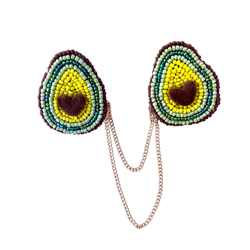 Avocado Collar Chain Brooch