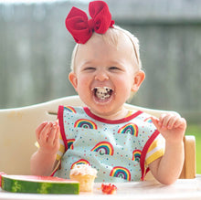 Load image into Gallery viewer, Rainbow Caterpillar Baby Bapron
