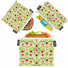 Load image into Gallery viewer, Avocado-Themed Sandwich &amp; Snack Baggie Set
