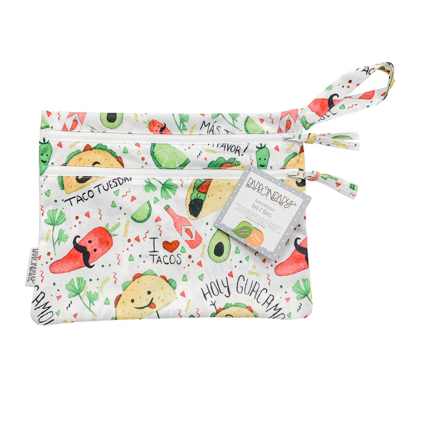 I Love Tacos & Avocado Waterproof Wet Bag