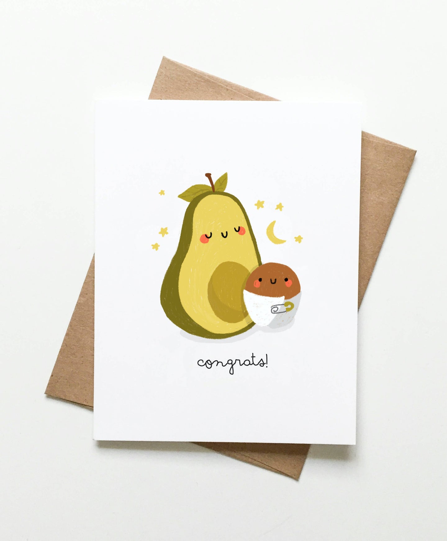Avocado Newborn Baby Card