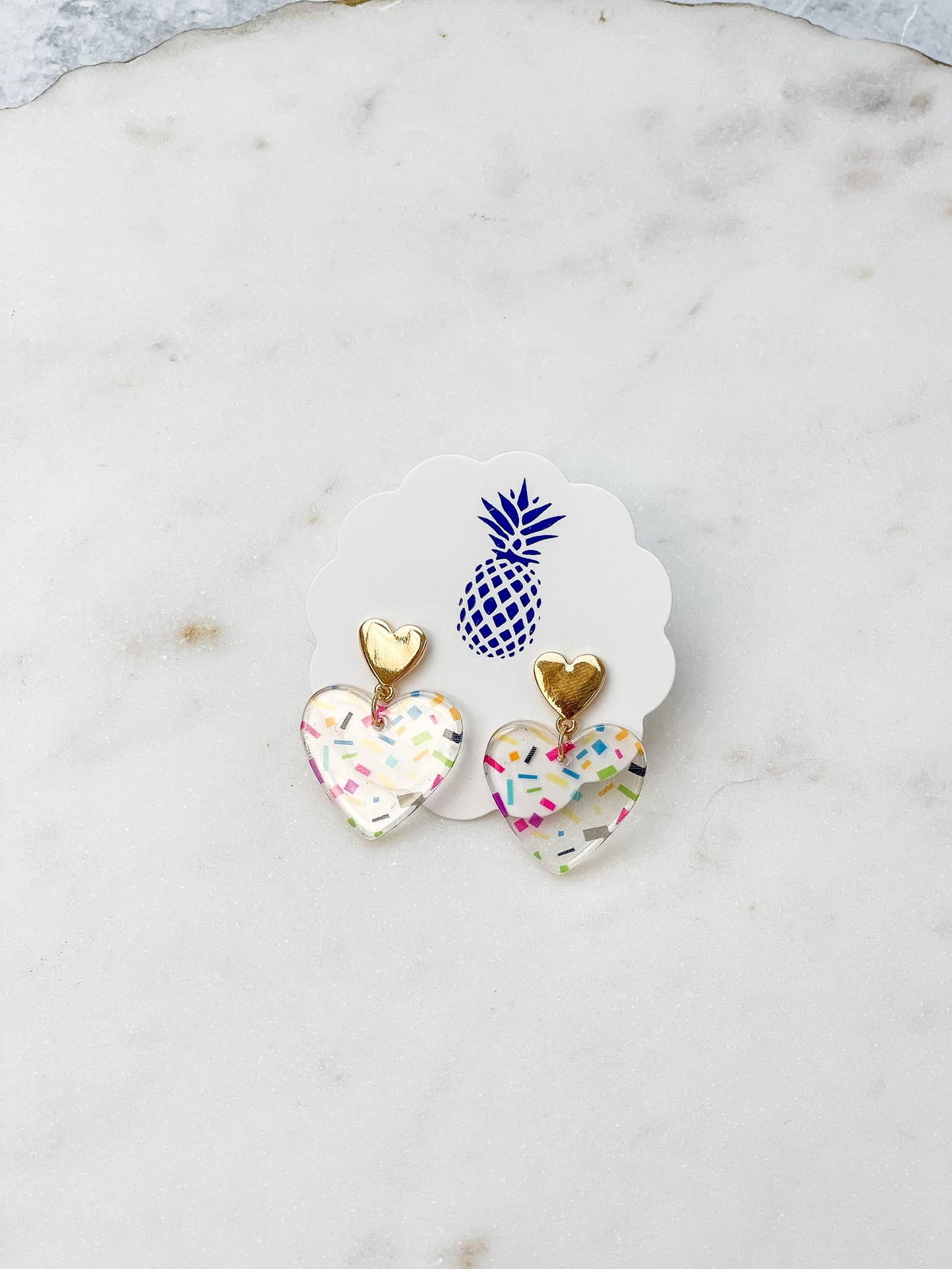 Confetti Heart Earrings
