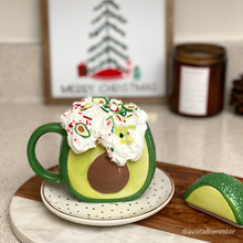 Load image into Gallery viewer, Avocado-Shaped Mug with Lid

