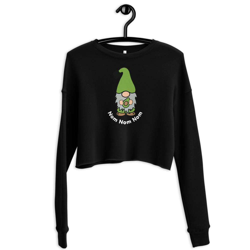 Gnome Avocado Crop Sweatshirt