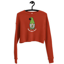 Load image into Gallery viewer, Gnome Avocado Crop Sweatshirt
